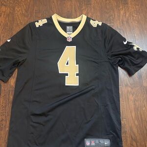 NFL Men's Black and Gold #4 Jersey - Saints Style